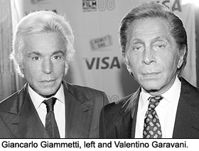 Giancarlo Giammetti, left and Valentino Garavani