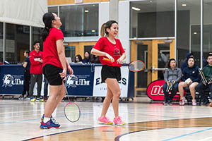 Ngu and Pham representing Falcon badminton team at national Championships photos
