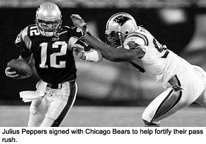 Julius Peppers signed with Chicago Bears to help fortify their pass rush.