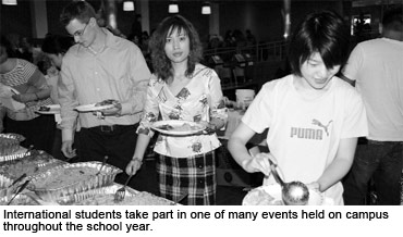 International students take part in one of many events held on campus throughout the school year.