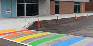 Fanshawe paints rainbow crosswalk outside Wellness and Fitness Centre photos