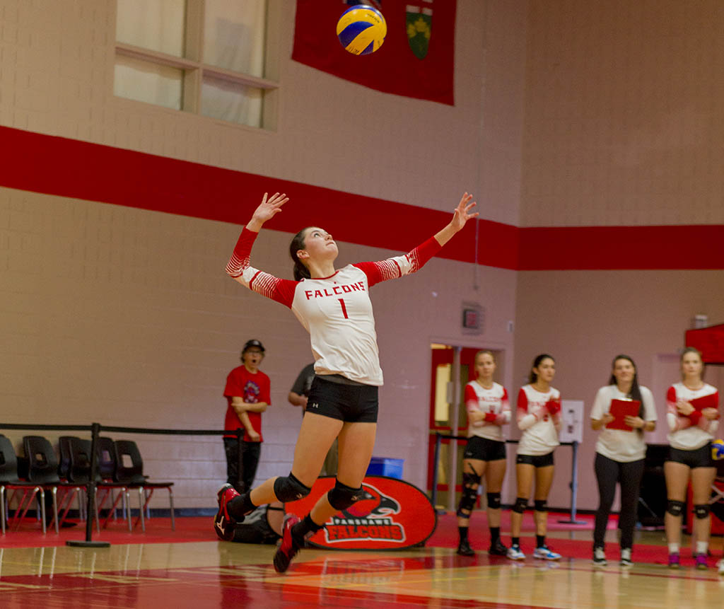 Fanshawe volleyball action from November 26th, 2016